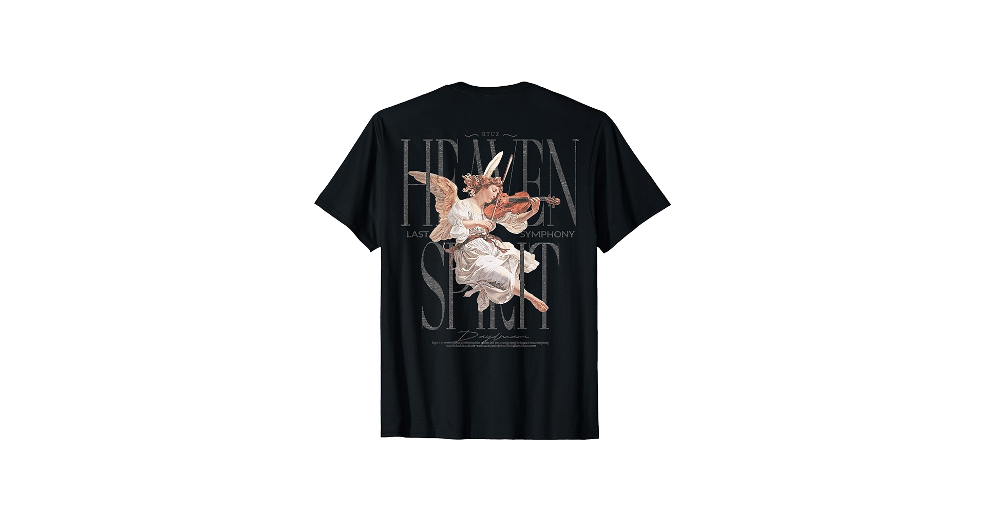Amazon.com: RTUZ Angel Y2K Back Print Urban Streetwear T