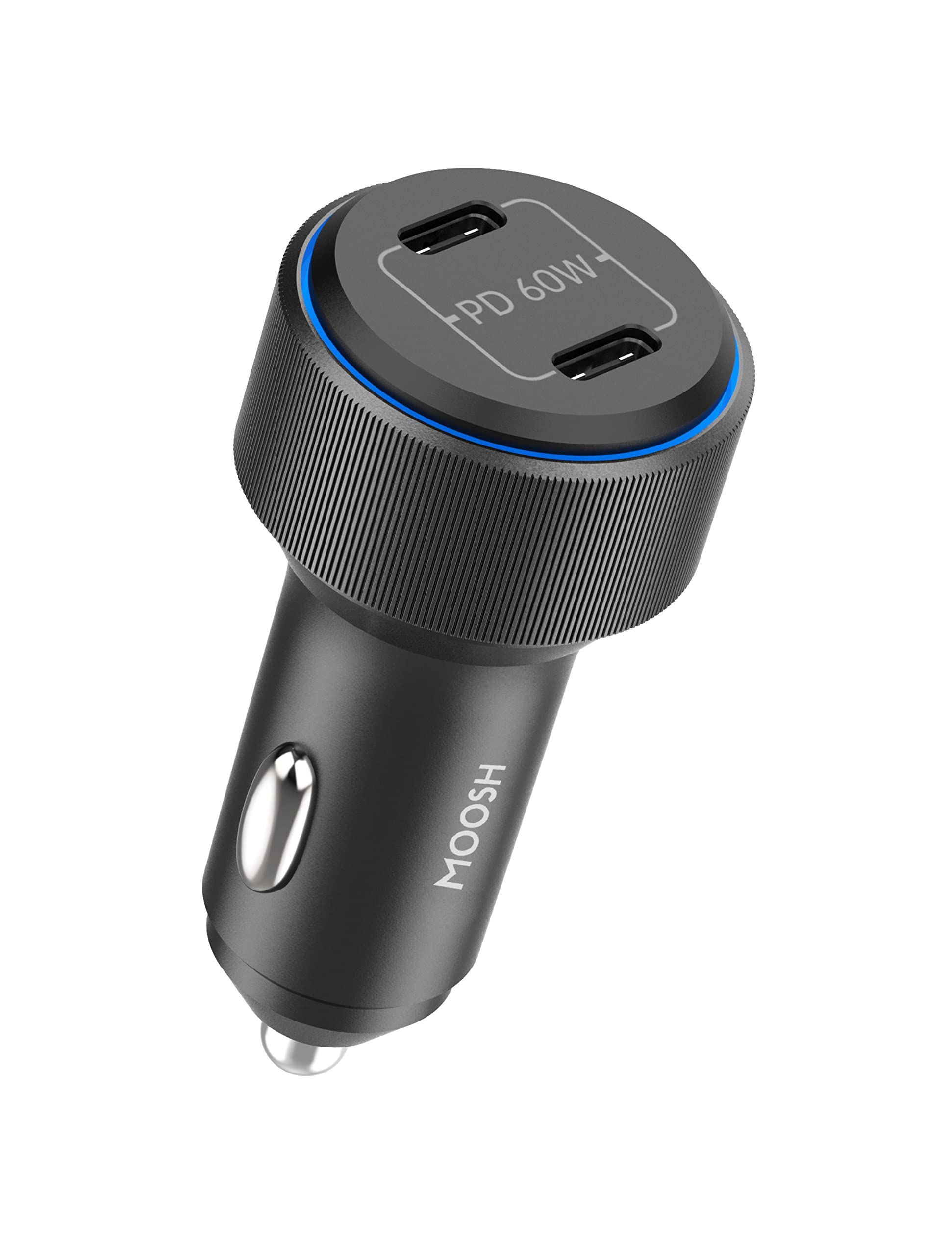 Moosh 60W Certified Dual USB Type C + Type C Fast Car Charger Power Delivery 3.0 with Pps for All Smartphones USB C Devices Black (B0C68YMC7T) Amazon Price History, Amazon Price Tracker