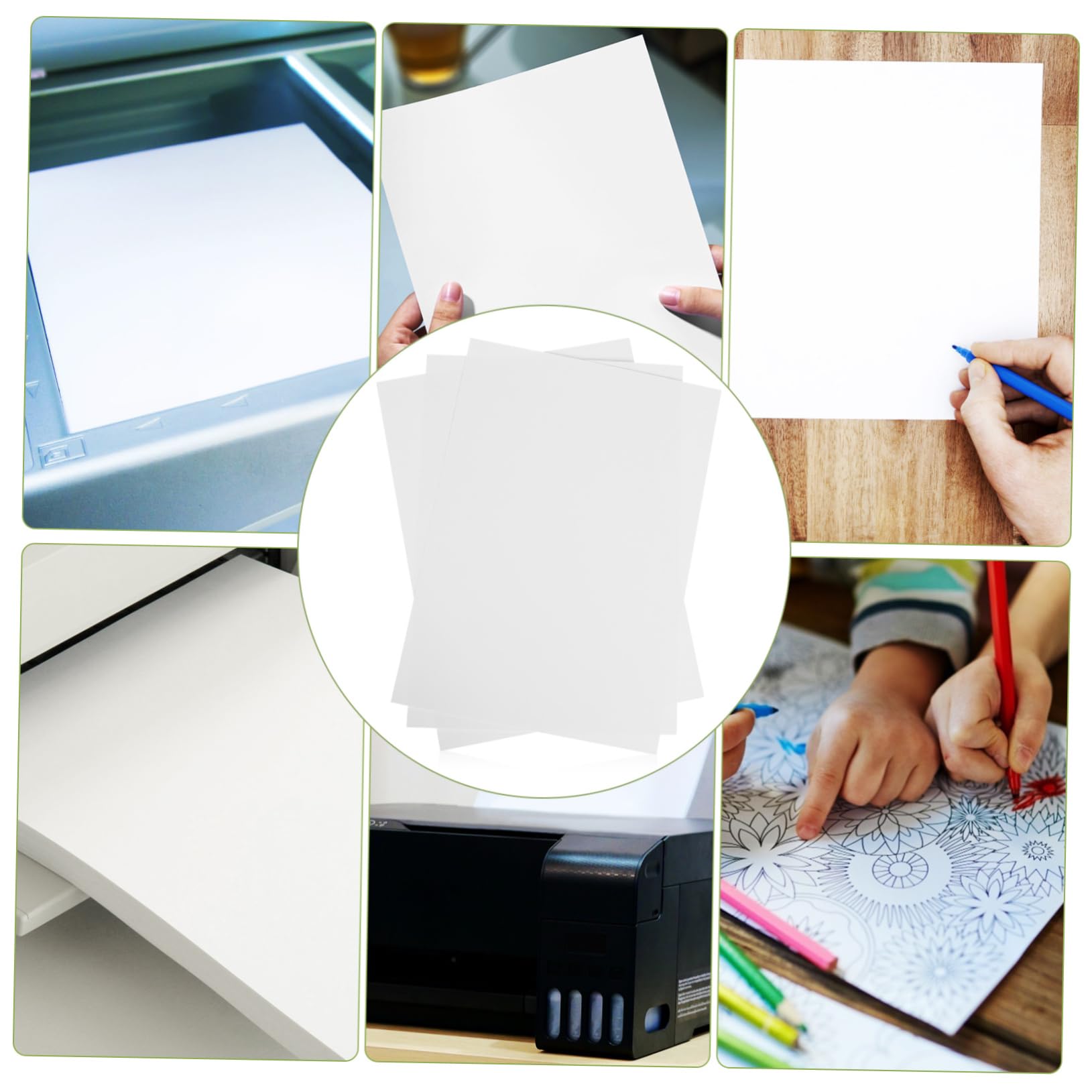 SHOWERORO 100 Blätter Druckerpapier M² Hochwertiges Weißes Schreibpapier Din Glatte Oberfläche Aus Reinen Holzfasern Für Tintenstrahl- Und Laserdrucker Geeignet