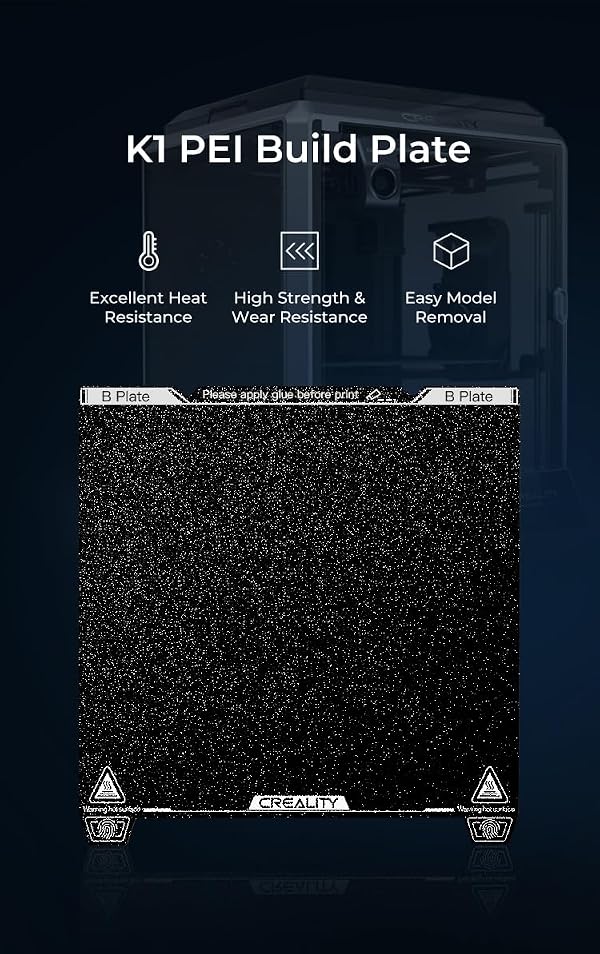 Creality Ender 3 V3 SE Build Plate Kit PEI Build Plate Textured Surface Print Platform for Ender-3 V3/Ender-3 V3 SE/Ender-3 V3 KE/CR-10 SE/Ender-3 S1/3 S1 Pro/5 S1/K1 235 * 235mm - No Soft Magnetic by Creality - Image 2