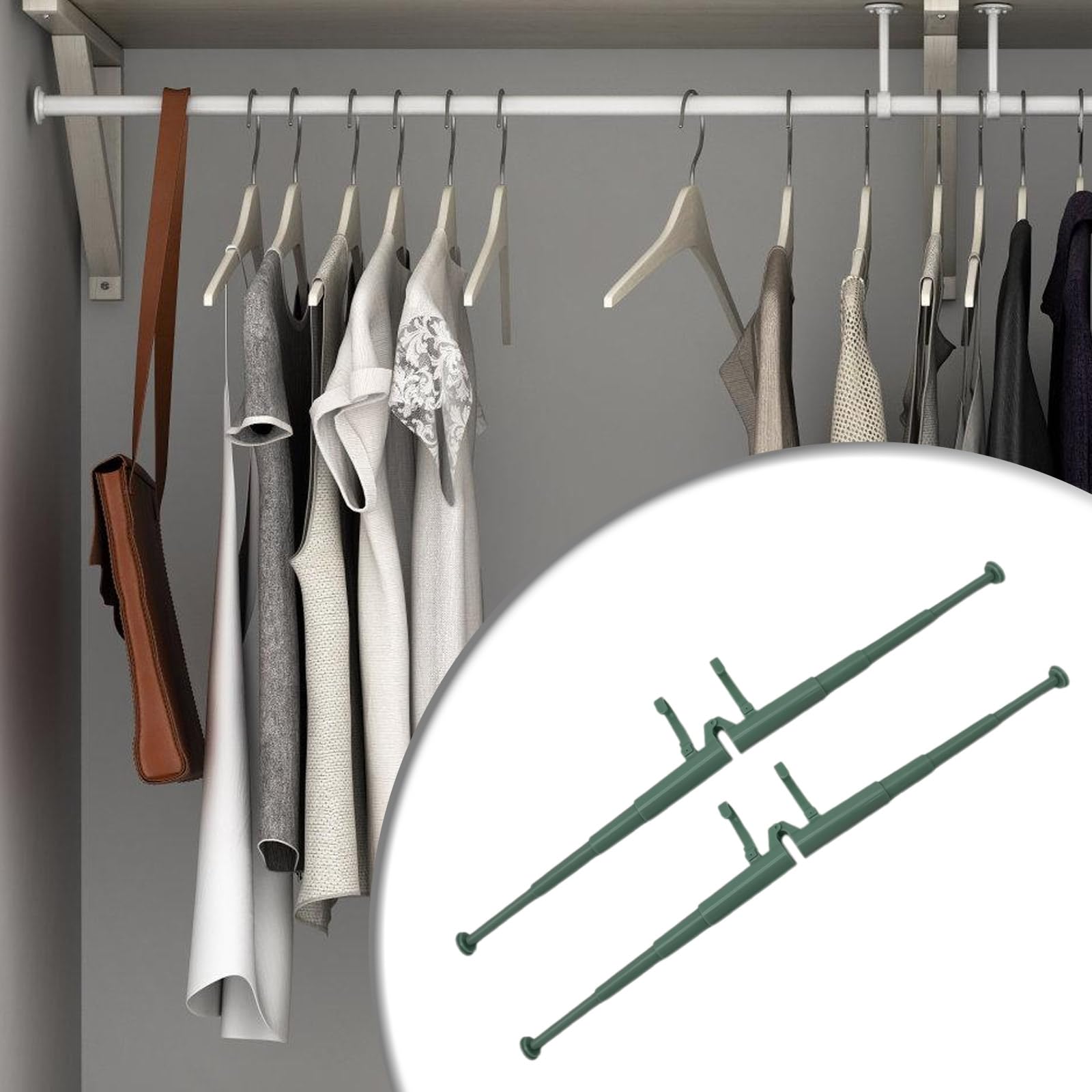 Aus 4 verstellbaren Stretch Kleiderbügeln, platzsparender Kleiderständer, erweiterbarer Wäschebügel für die Aufbewahrung von Kleidung auf Reisen