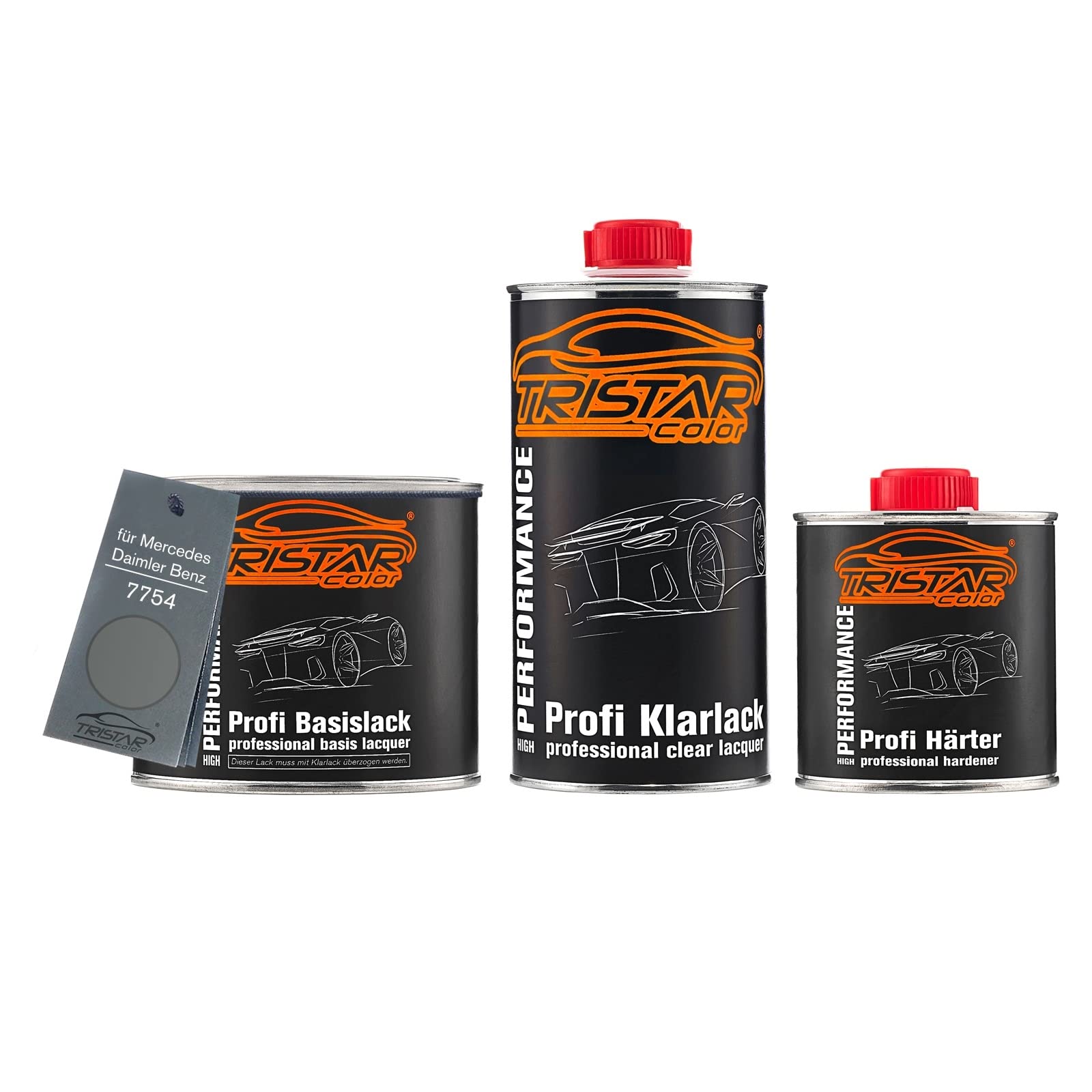 TRISTARcolor Peinture Voiture Bombe De Peinture Pour Mercedes/Daimler Benz 7754 Stahlgrau Metallic Peinture De Base Aérosol 400 Ml