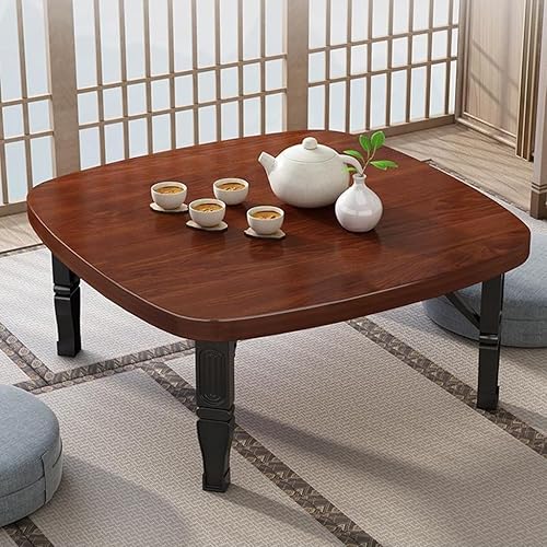 Miniatura 2 de Mesa de café cuadrada plegable de estilo japonés que ahorra espacio, mesa baja, mesa de comedor, mesa de estudio, escritorio pequeño para tatami