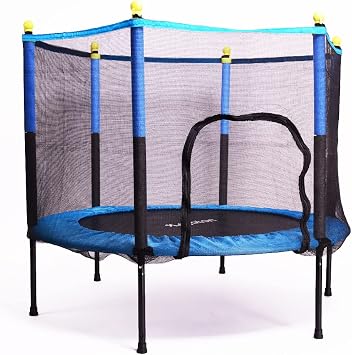 Leyaton Fileli Büyük Boy Trambolin 140 cm Çap Mavi Kolay Kurulum