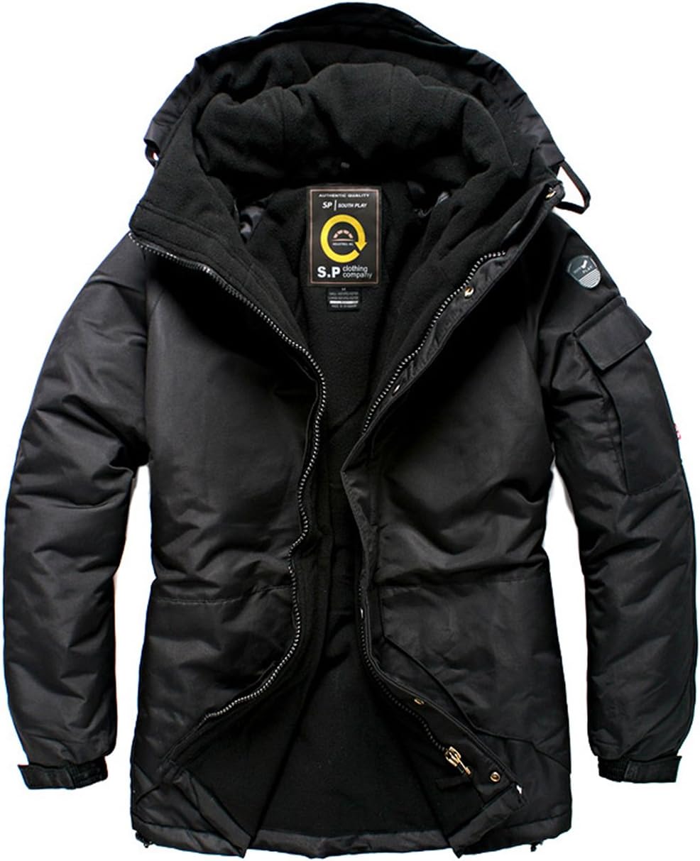 South Play Mens Premium Waterproof Ski Snowboard Wear Jacket Jumper Collection Solid Black