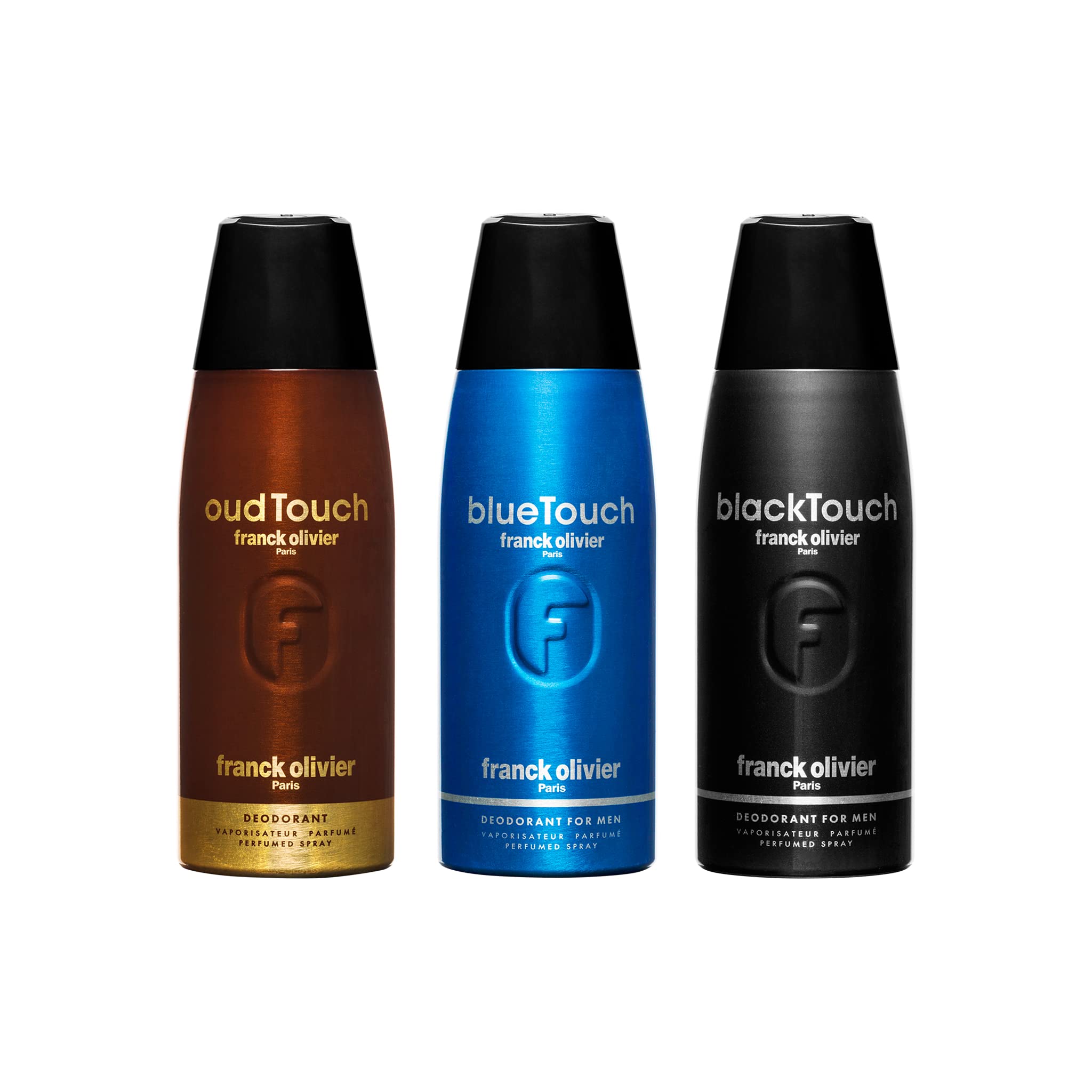 Franck Olivier Oud Touch + Blue Touch + Black Touch Deo Combo Set for Men (250ml each)-picture-15