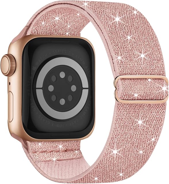 Adepoy Nylon Solo Loop Compatible with Apple Watch Stretchy Straps for iWatch Band 49mm 45mm 44mm 42mm 41mm 40mm 38mm, Adjustable Elastic Wristbands for Apple Watch Series 8 Ultra 7 6 5 4 3 2 1 Se