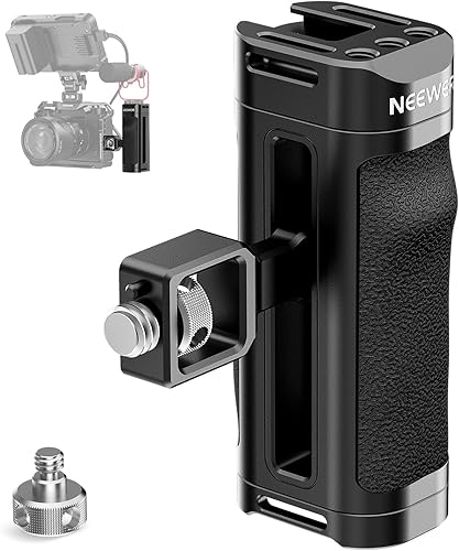 Miniatura 12 de NEEWER Agarre de mango lateral compatible con jaula de cámara SmallRig NEEWER para cámara, soporte ligero de mango de cámara con tornillos dobles