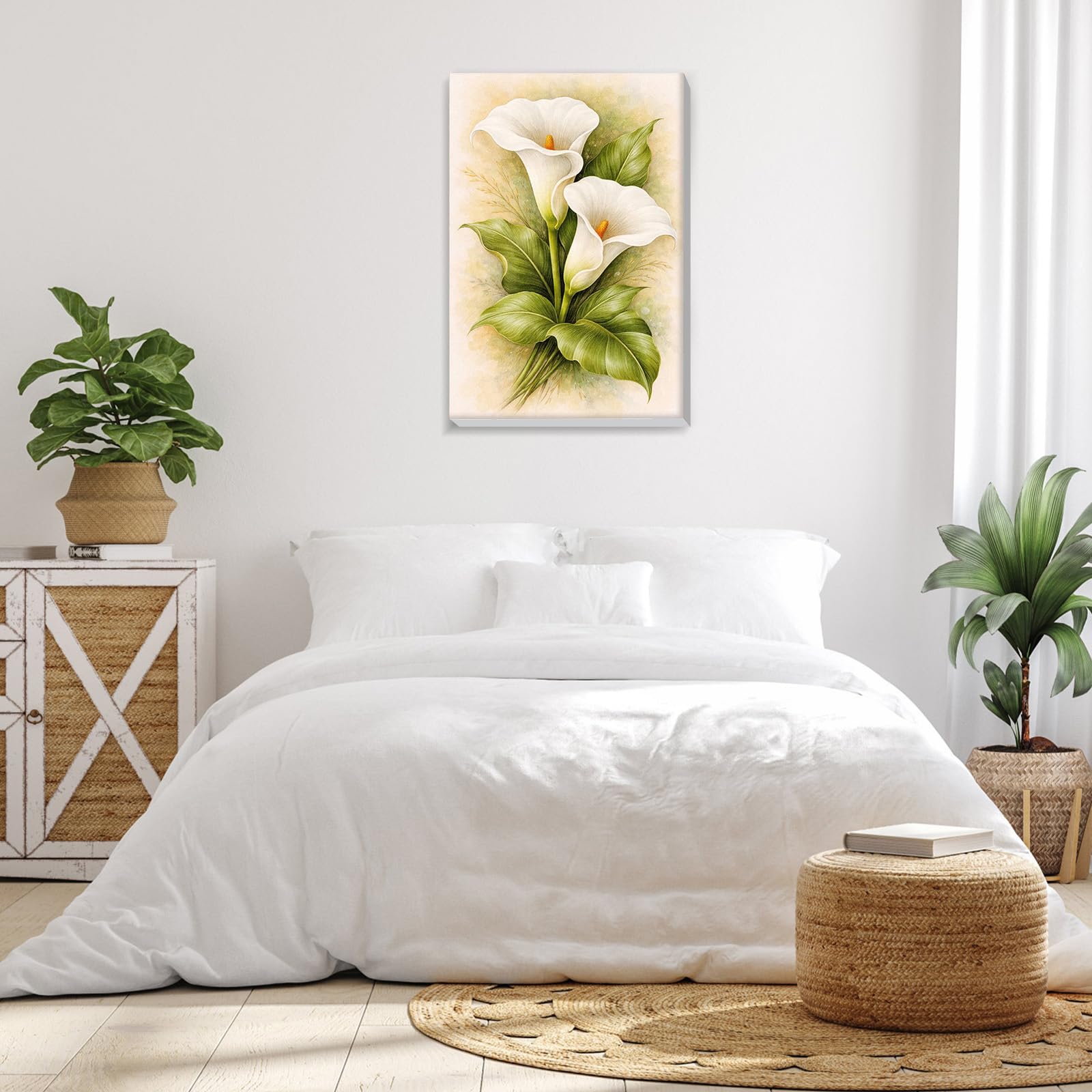 Lxmsja Paint by Numbers Calla Lily for Adults Beginners with Frame Painting by Numbers Flowers on Canvas - Image 4