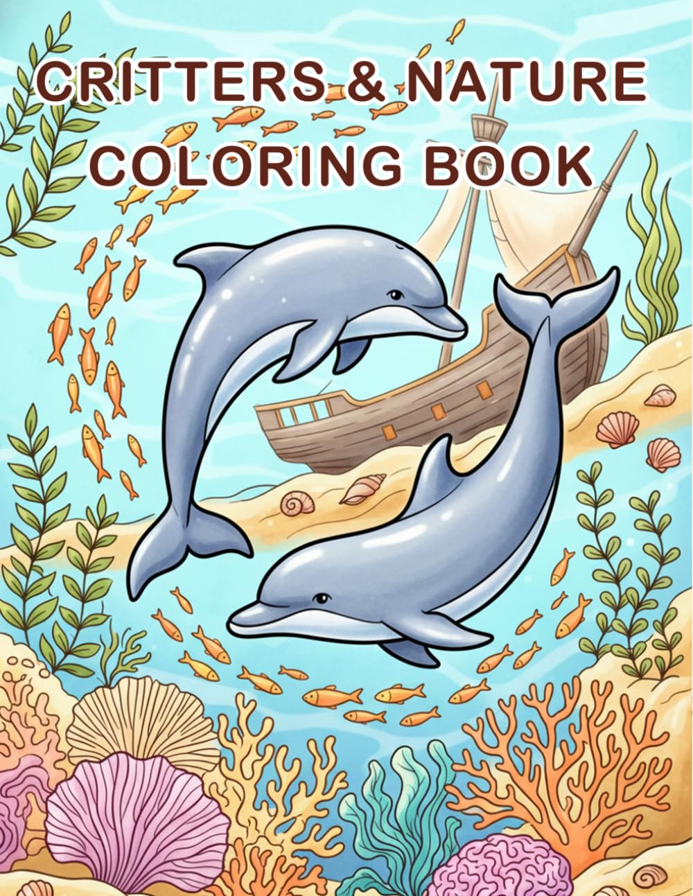 Critters & Nature Coloring Book for Adults & Teens: 52 Charming Forest, Garden, Ocean, and Delightful Nature & Animal Scenes for Relaxing, Mindful, and Creative Coloring