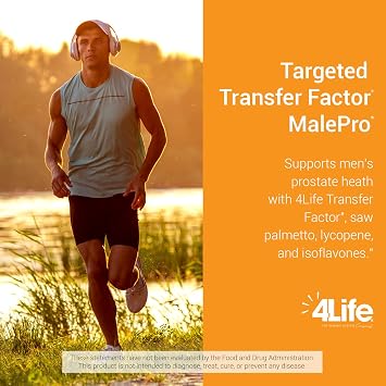 4Life Transfer Factor MalePro - Prostate Support Supplement with Saw Palmetto, Lycopene, Isoflavones, Broccoli Extract, Supports Health - 90 Softgels