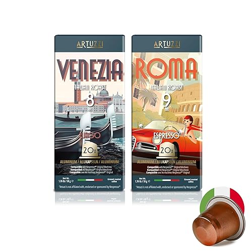 Miniatura 25 de Artuzzi Cápsulas de café Nespresso compatibles con 120 unidades para máquinas originales Nespresso Cápsulas de café Espresso Ristretto Lungo