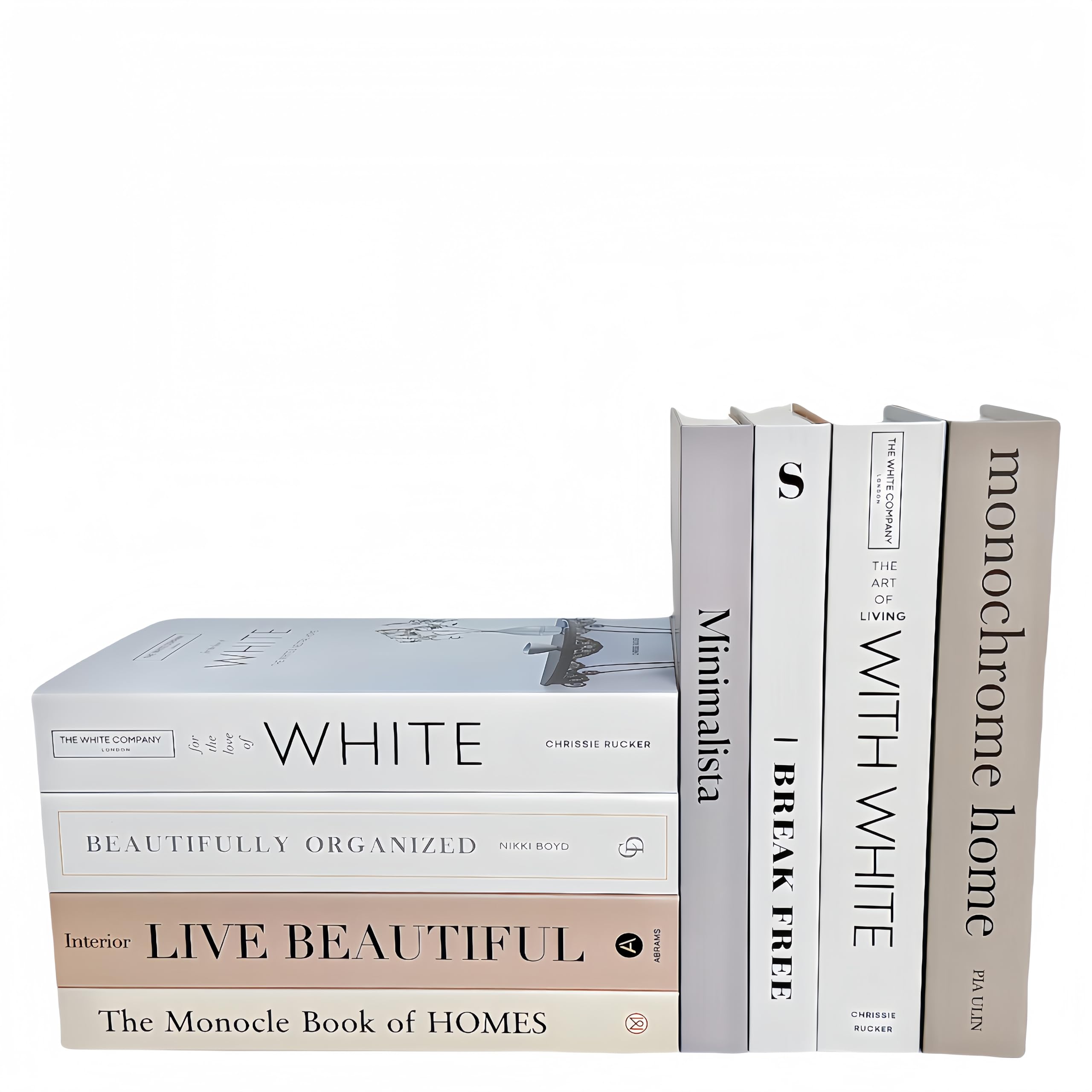 Ediactcyl - Confezione da 8 libri finti per decorazione, set di libri decorativi moderni e alla moda per la decorazione della casa con copertina rigida, impilabili di libri finti per libreria,