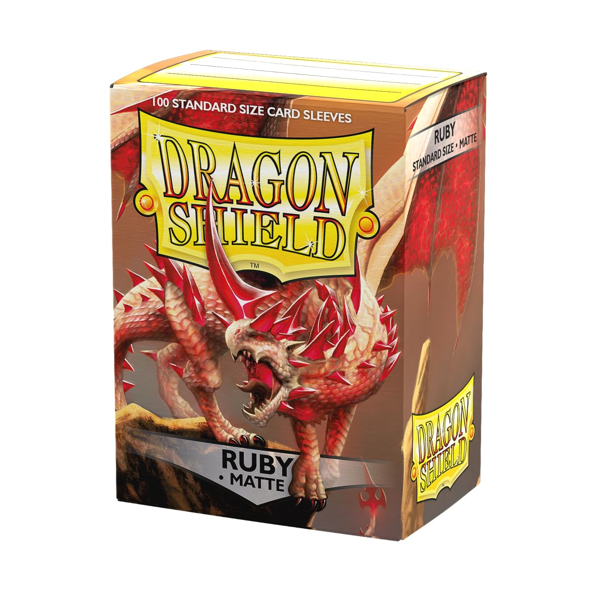 Dragon Shield | Standard Size Card Matte Sleeves | 100 CT - Smooth & Tough Premium TCG Sleeves | Compatible with Pokemon, Flesh & Blood, One Piece & Magic The Gathering | Ruby - Matte
