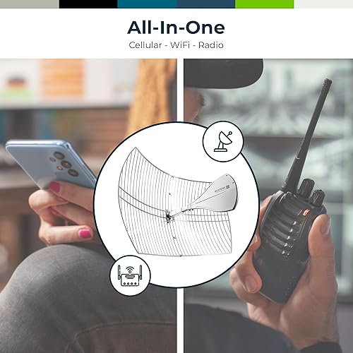 Miniatura 4 de Bolton - Antena parabólica Long Ranger 2021, alcance de hasta 20 millas, antena celularWiFi de hasta +28 dB, todas las bandas de celdas LTE, 4G, 5G,