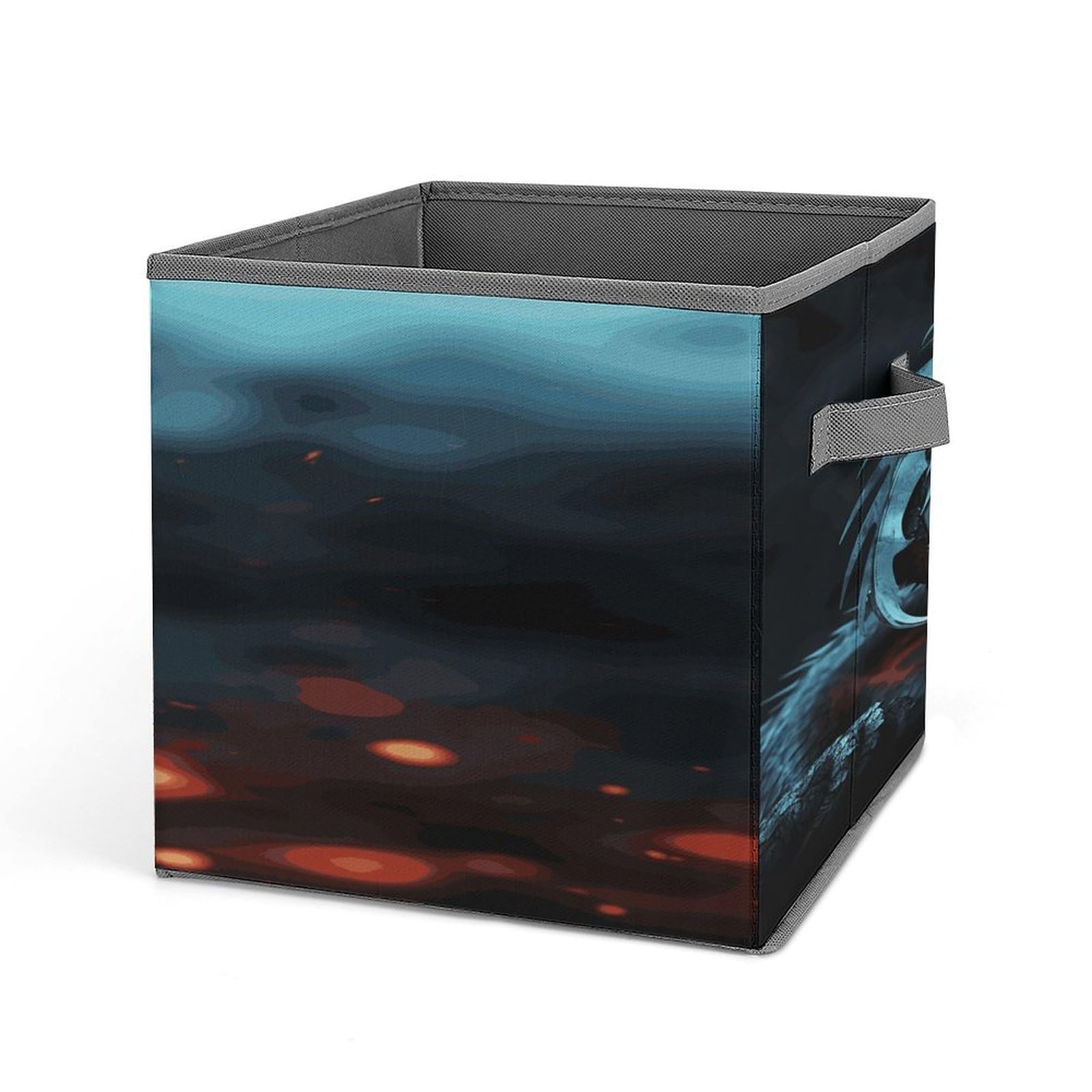 Fodpand Style Dragon Storage Cubes Foldable Decorative Fabric, Storage Bins Baskets With Handles, Closet Organizers And Storage For Home, Office,Closet, Clothes