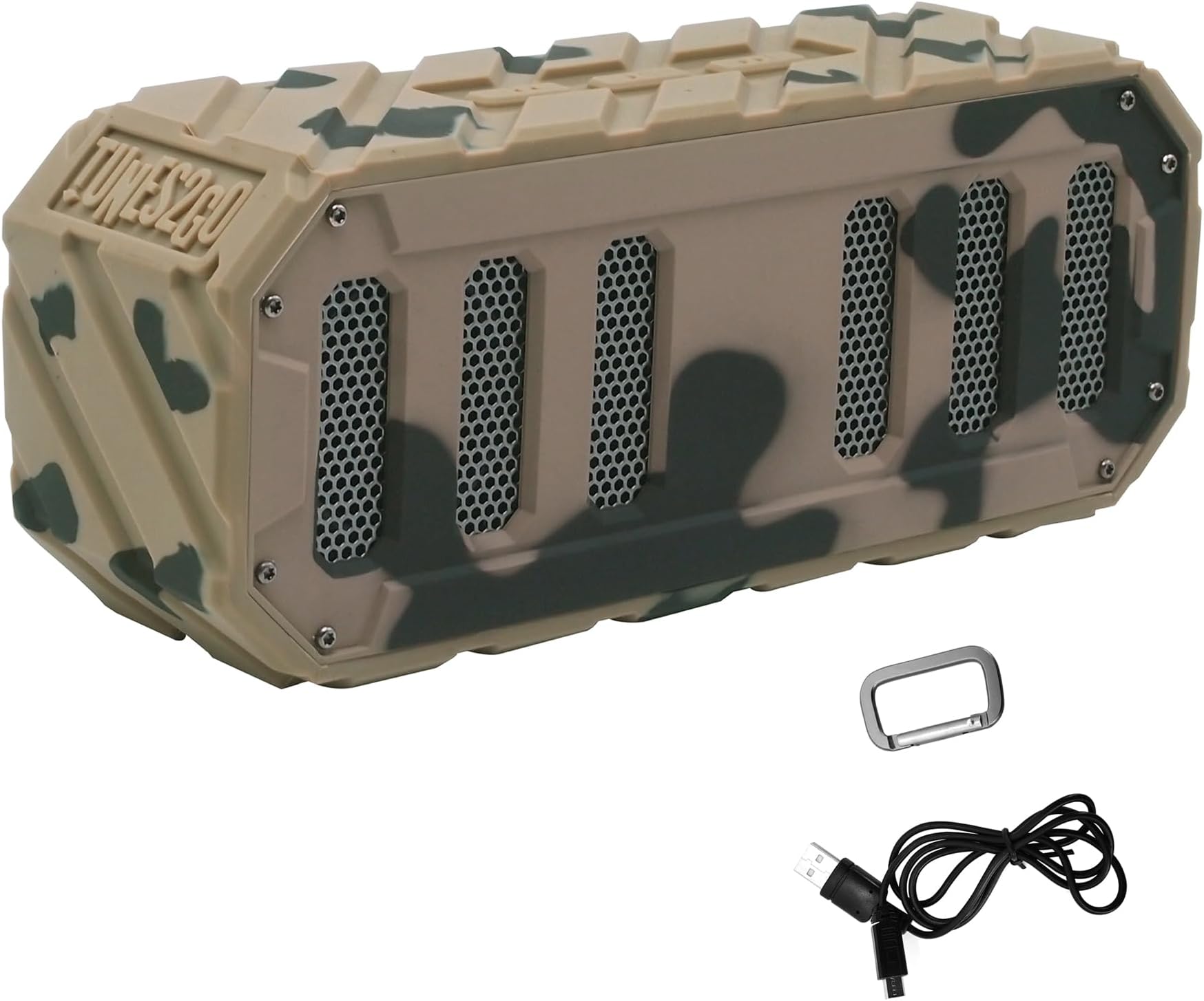 TUNES2GO Rugged Rocker Waterproof Bluetooth Speaker - Portable Speaker - Outd...