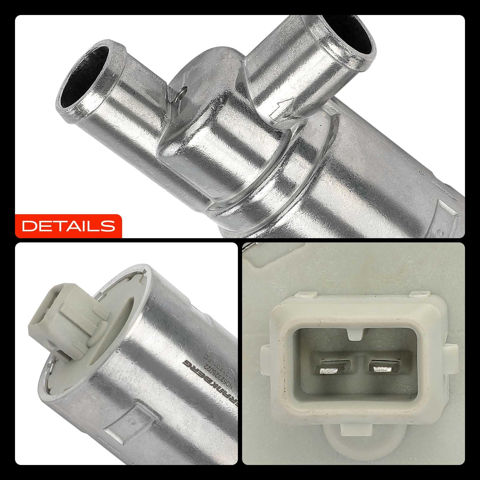 Frankberg Válvula de control de aire de ralentí 195321101701 | Compatible con: 9E3, Caravana Kadett E T85, S70 874, 164 164, 900 I AC4 AM4, 940 944, 940 II Familiar 945, 480 E 482