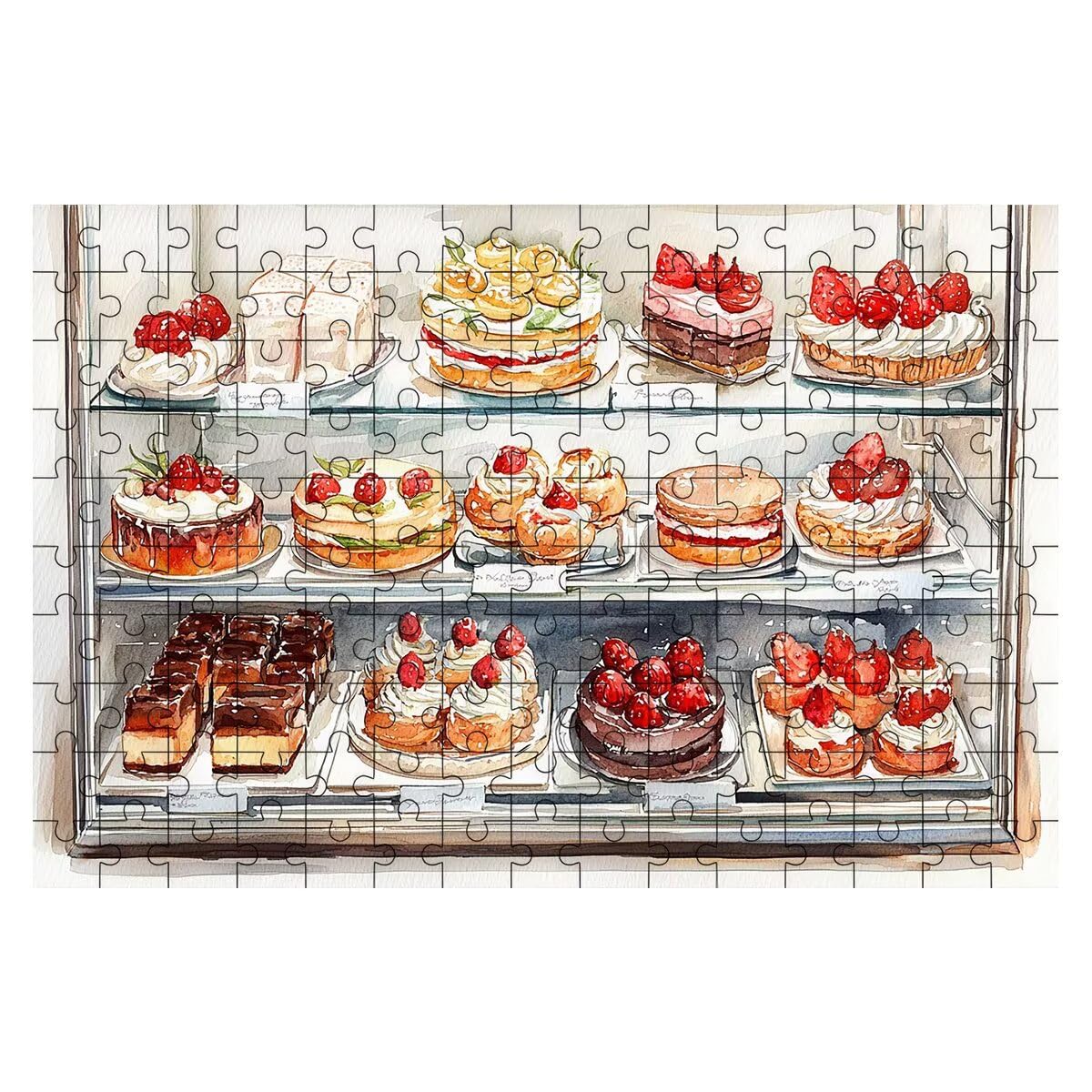 Puzzle 3000 elementów dla dorosłych, puzzle 3000 sztuk ciasta, deser puzzle dla dorosłych z wykwintnym pudełkiem do pakowania, gry edukacyjne, duże drewniane puzzle, prezent dla kobiet do dekoracji