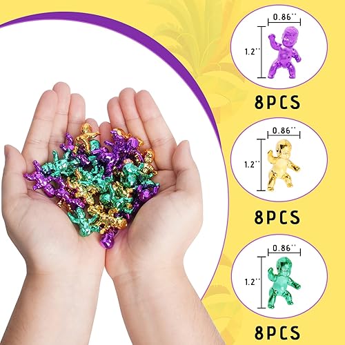 Miniatura 9 de 200 mini figuras de plástico para bebés, mini figuras de bebé de 1 pulgada, pastel de rey, bebés de plástico para juegos de cubitos de hielo, juegos