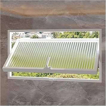40" 36" 32" 30" 28" 25" 20" Width Swivel Locking Hopper Window for Basement/Playhouse/Kitchen/Warehouse Ventilation, Flush Mount Replacement Metal Windows, Bathroom Anti-snooping Privacy WindowWhite-