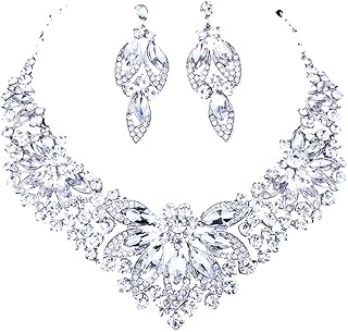 [J's select] ベリーダンス 社交ダンス レディース パーティー ネックレス ピアス シルバー 銀