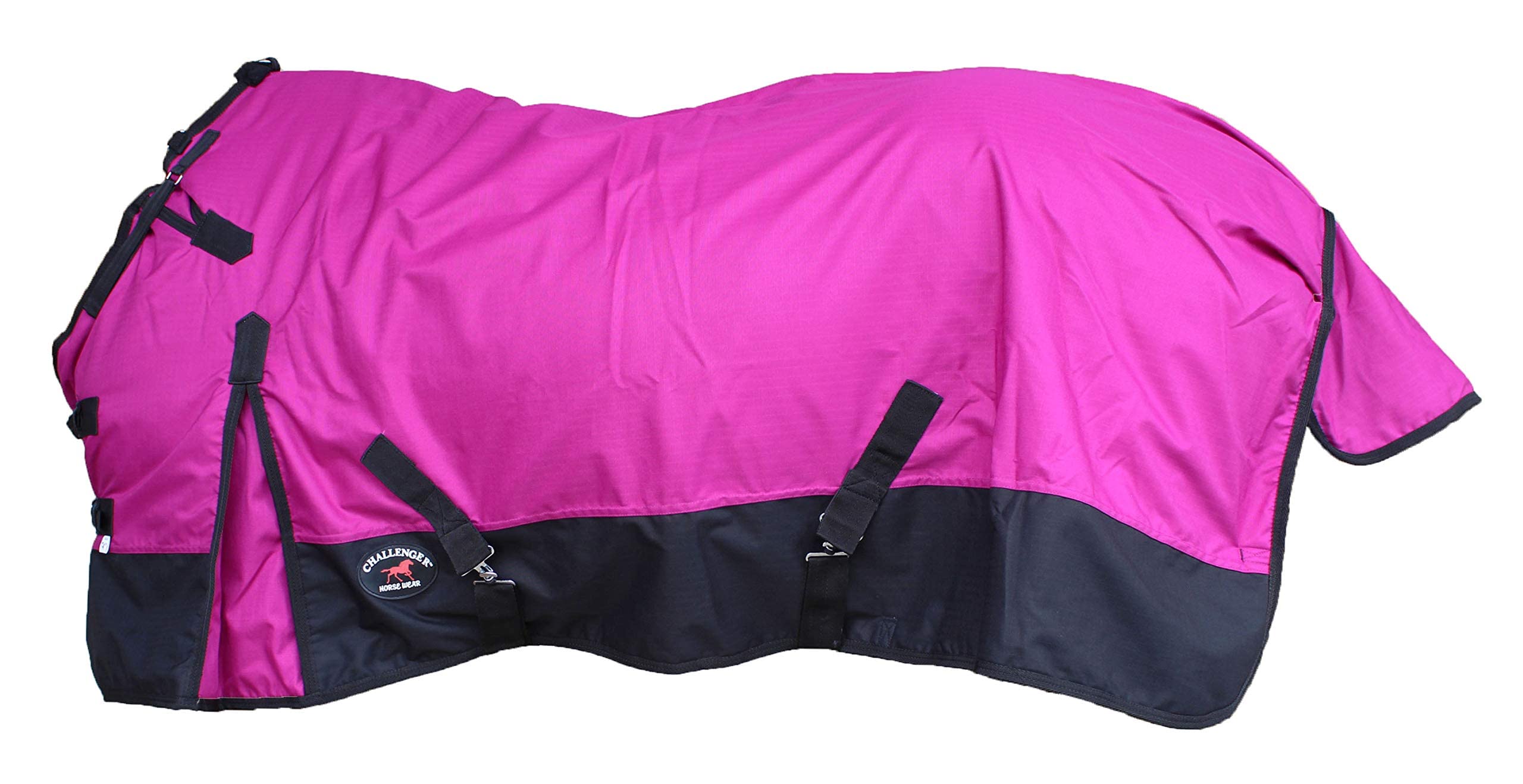Couverture de pré hivernale pour cheval au paddock par temps de pluie