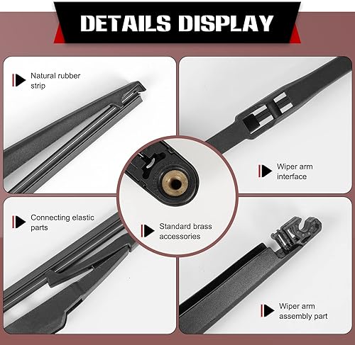 Vista 107 de Repuesto para Hyundai Tucson 2010-2015, juego de limpiaparabrisas trasero - OTUAYAUTO Factory OEM Style 988111H000