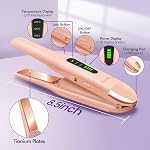Sunmay Voga Cordless Hair Straightener and Curler 2 in 1, Mini Flat Iron Hair Straightener for Touching Up Short Thin Fine Hair, Portable Travel Curling Wand & Straightening Iron with USB Rechargeable
