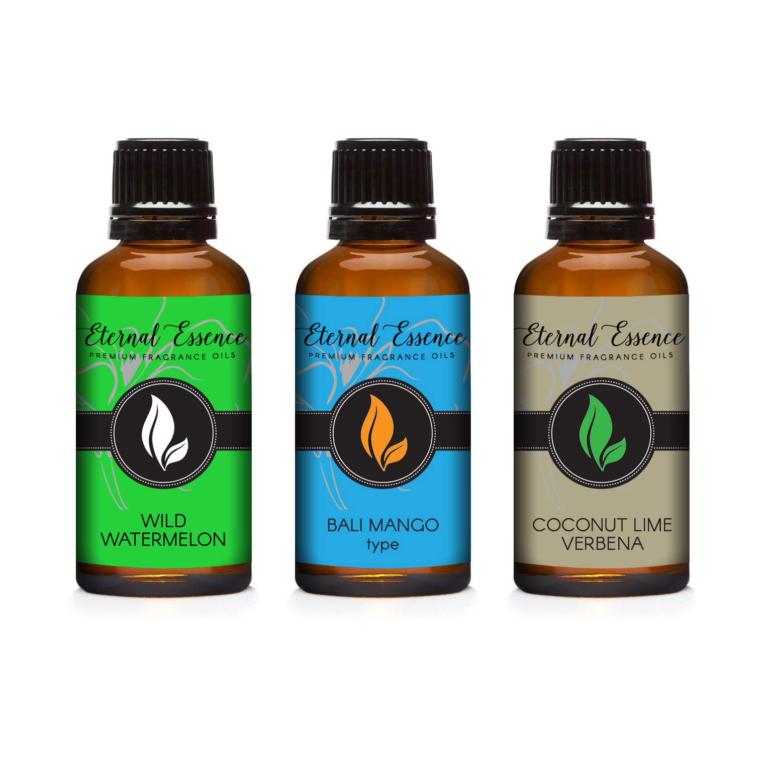 30ML - Trio (3) - Wild Watermelon, Bali Mango Type &amp; Coconut Lime Verbena - Premium Fragrance Oil Trio - 30ML