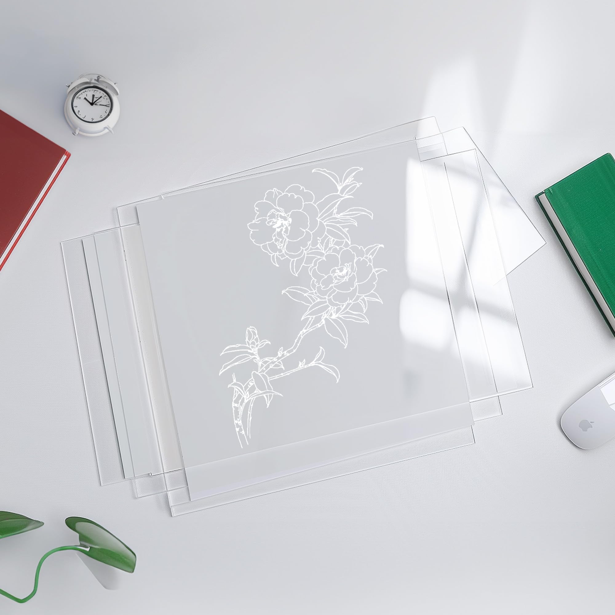 Clear Acrylic Sheets - 10 Pack for DIY & Laser Engraving -8 Clear Acrylic Sheets - 10 Pack for DIY & Laser Engraving -8
