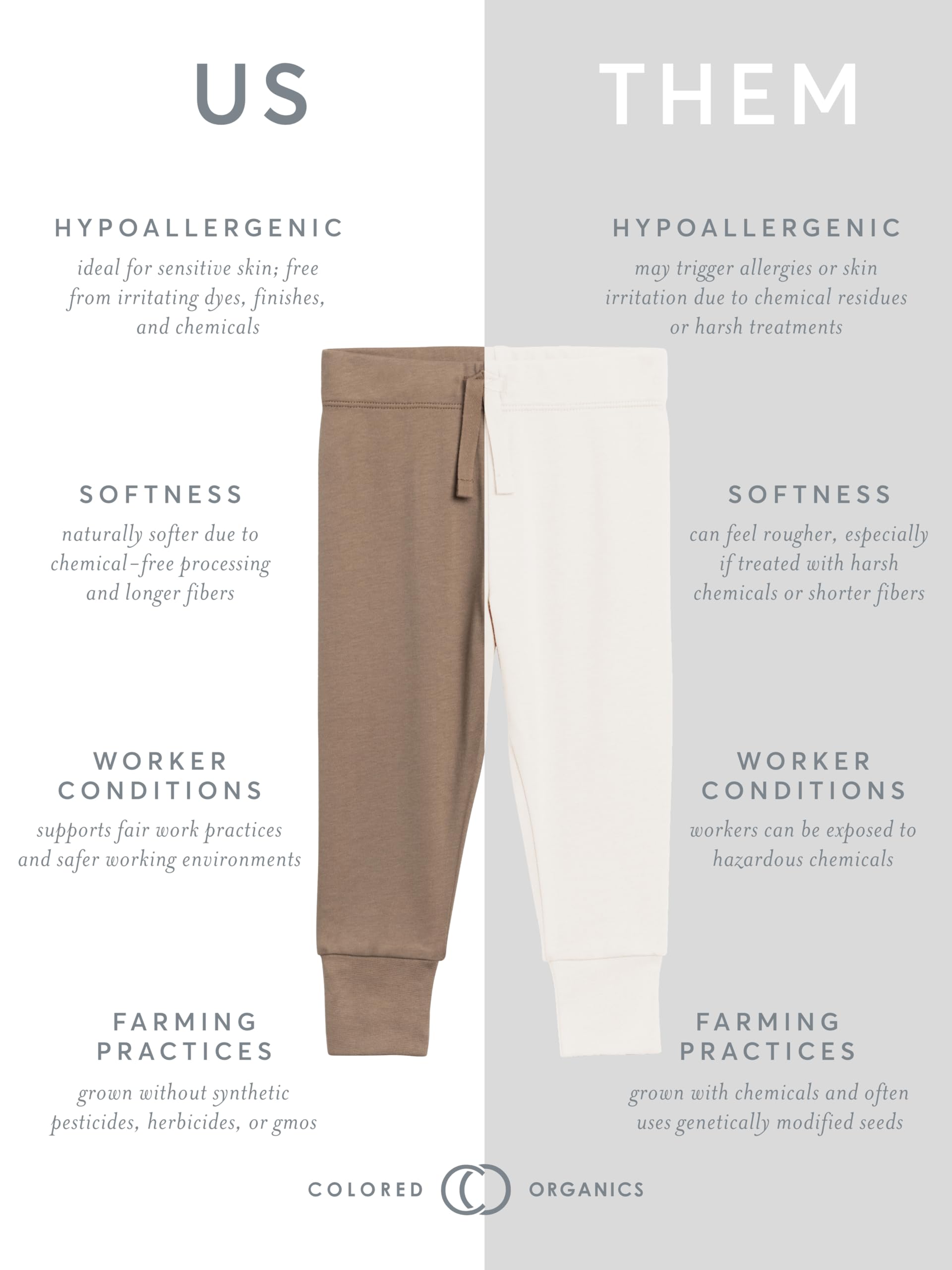 Colored Organics Baby and Kids Unisex Organic Cotton Shorts - Oat French Terry 18-24M