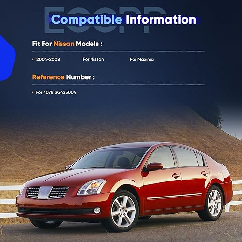 Miniatura 2 de ECCPP Soporte de elevación para maletero trasero, amortiguadores de gas para Nissan Máxima (sin alerón de salida) 2004-2008 compatible con 4078