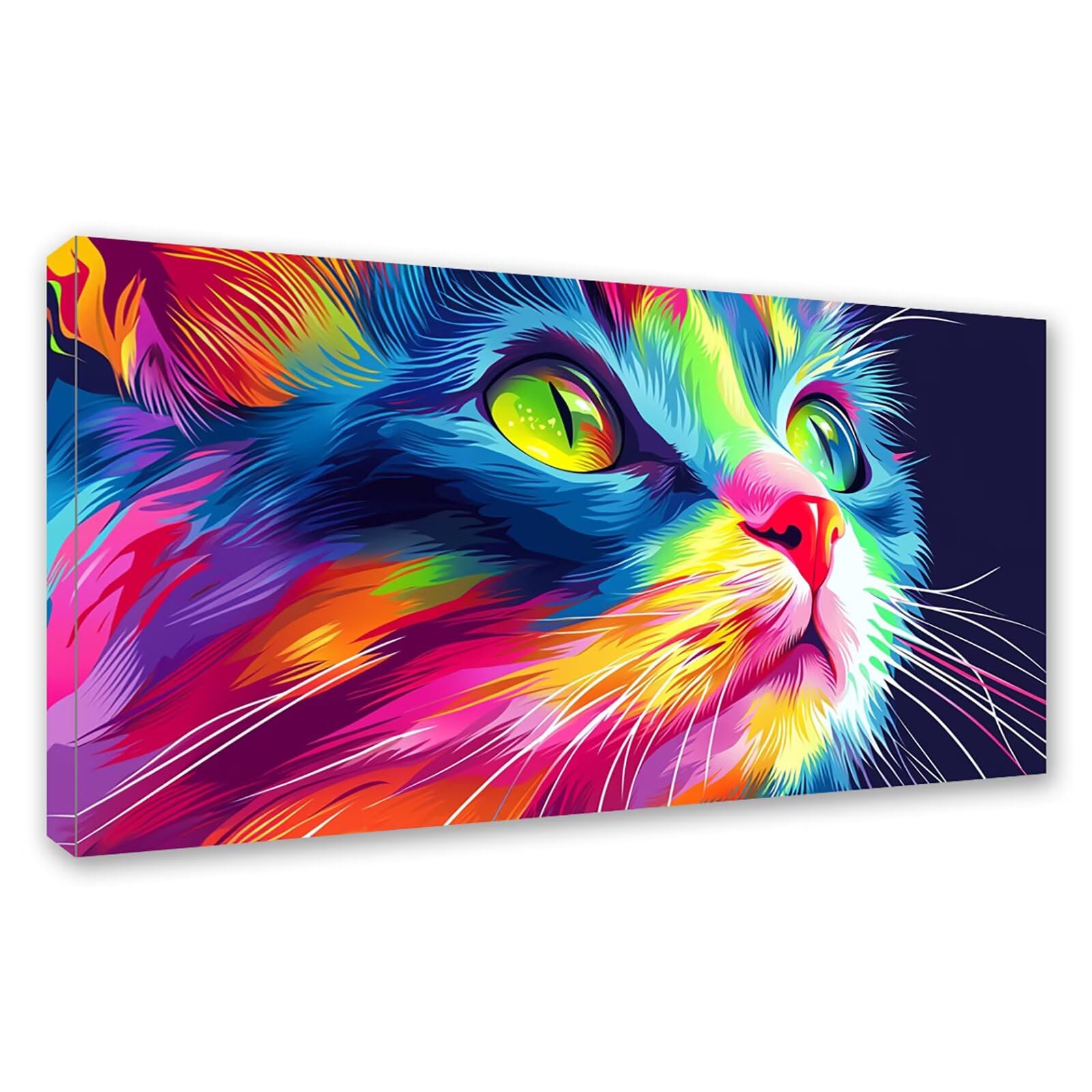 Diamond Painting Adultos Gato Pintura Diamante, Vistoso Diamond Painting 5D Completo, DIY Cuadrado Bordado Punto de Cruz Cuadros de Diamantes Kit para Decoracion Hogar, Regalo Mujer 160x80cm 0J-374