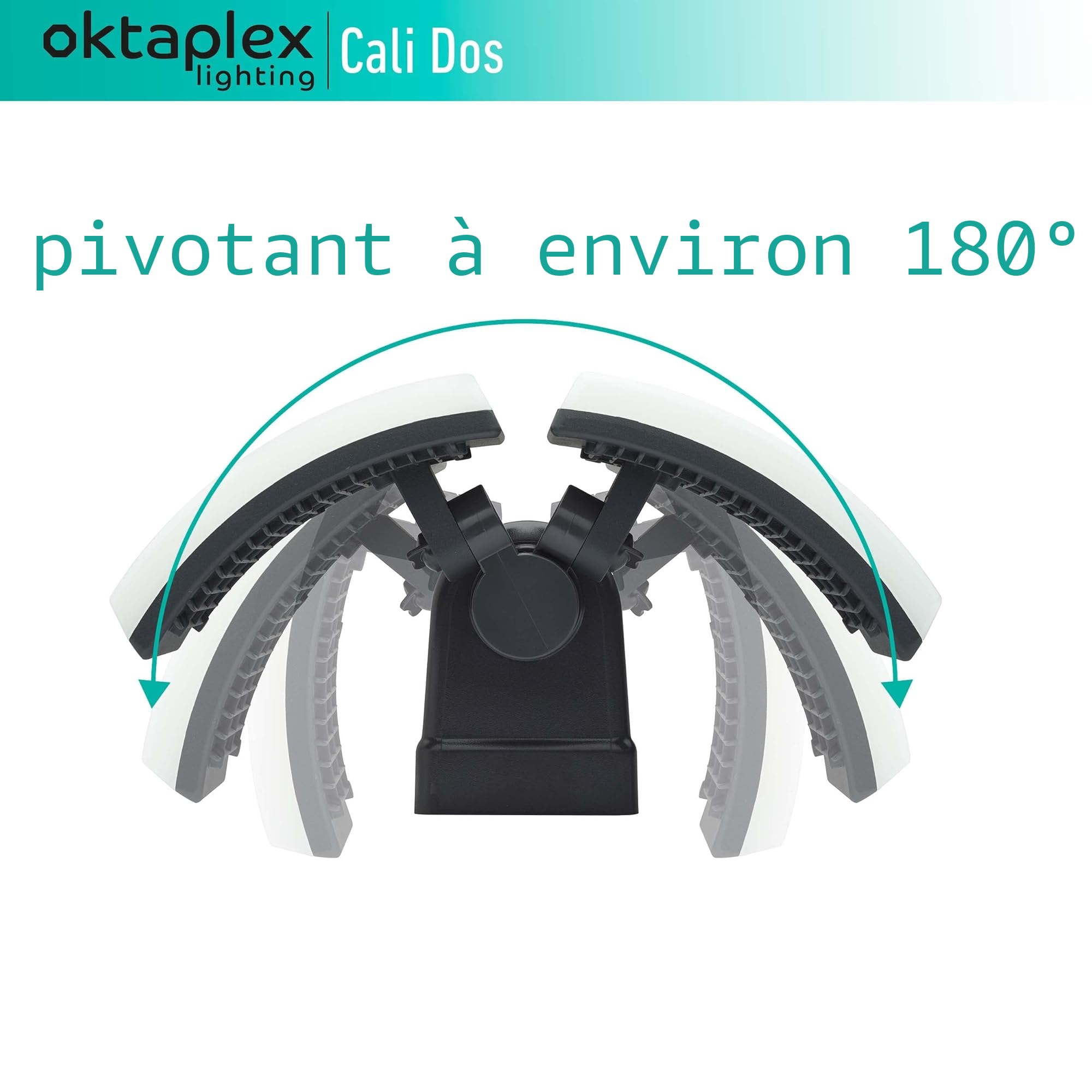 Oktaplex Projecteur LED extérieur Cali Dos 40W 2 têtes | Projecteur mural extérieur IP65, 3000K blanc chaud, projecteur anthracite