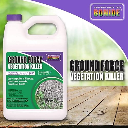 Miniatura 5 de Bonide Ground Force Vegetation Killer, concentrado de 128 onzas proporciona protección durante todo el año contra malezas, hierbas y raíces