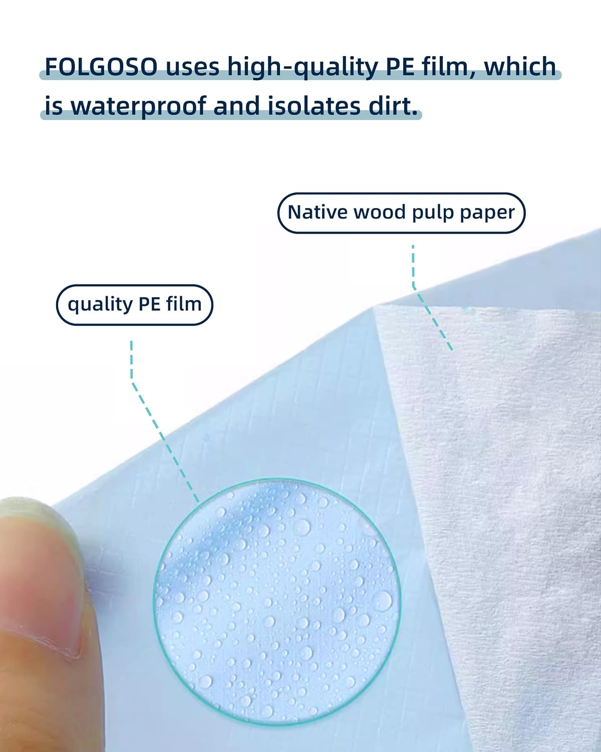 50 Pack Disposable Toilet Seat Covers 16x24 Inch Extra Large Individually Wrapped Toilet Seat Shields Travel Accessories for Adults Kids-Blue