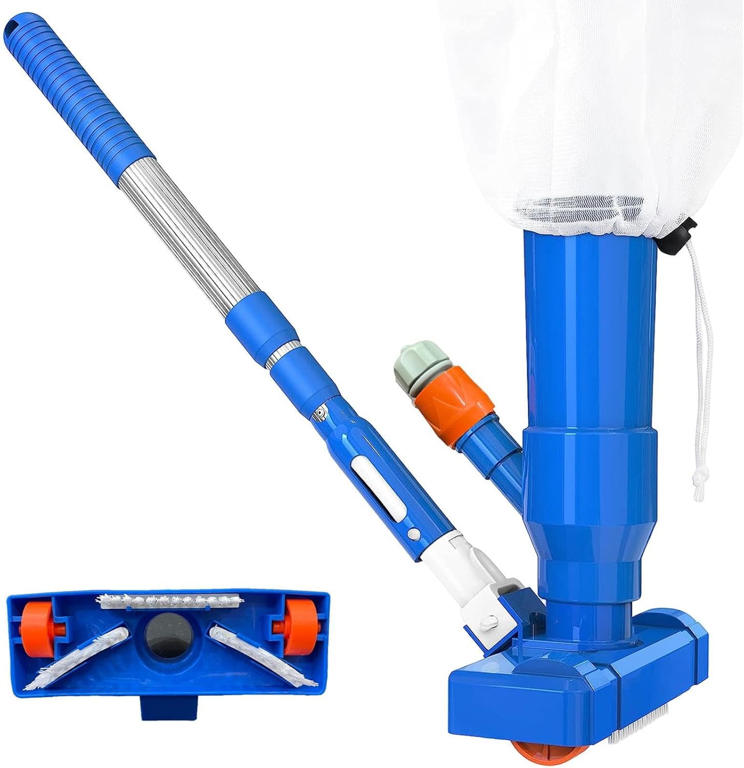 2023 Upgraded Swimming Pool Spa Jet Vacuum Cleaner with Brush, Portable