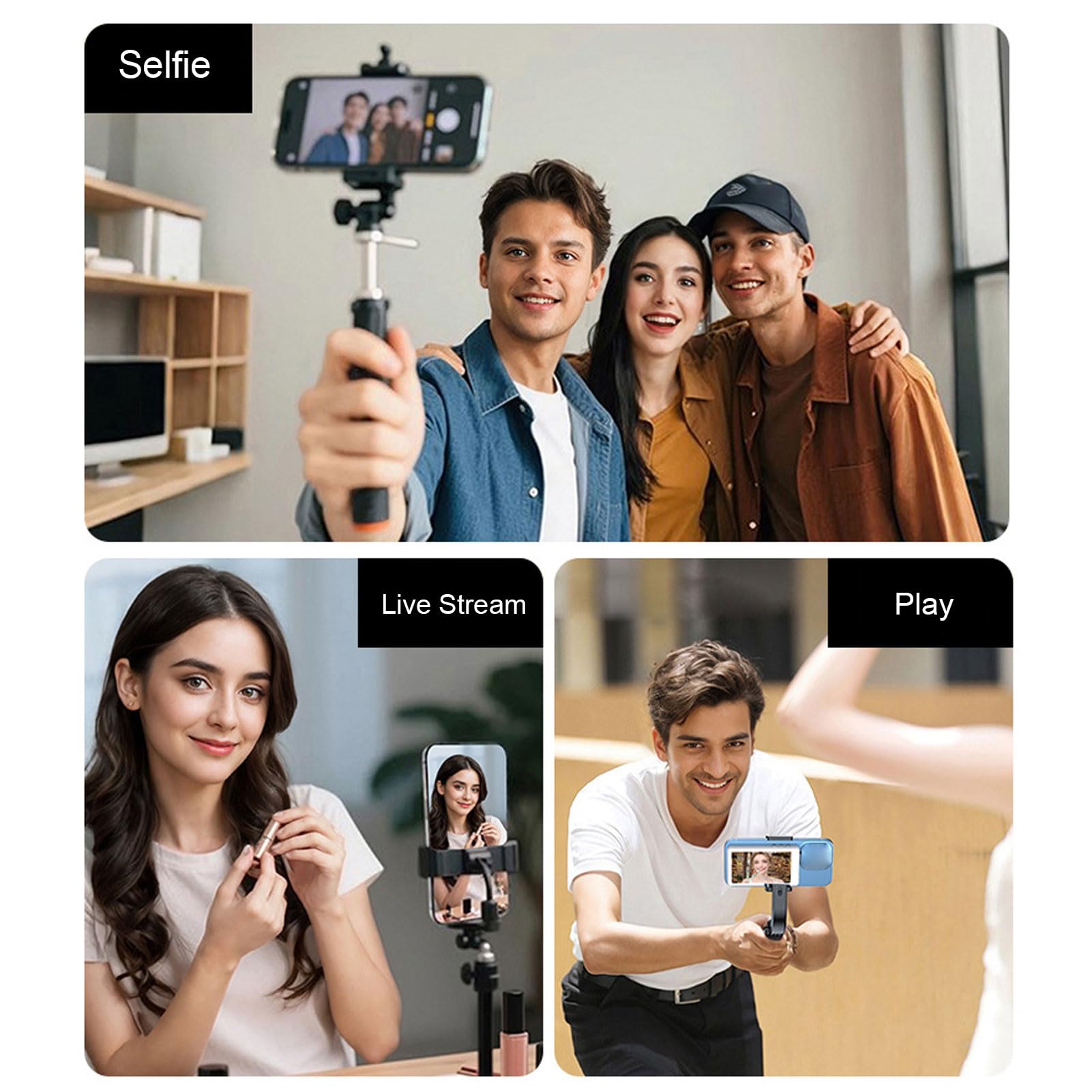 Generic Vlog Selfie Monitor Schermo Magnetico Rotazione di 180° per Telefono Display della Fotocamera Posteriore da 4,02 Pollici 4K 30fps per Vlogger e Creatori di Contenuti