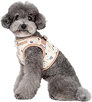 Vista 4 de Puppia Arnés para perro con chaleco de moda para primavera y verano, beige_Minmi, talla S