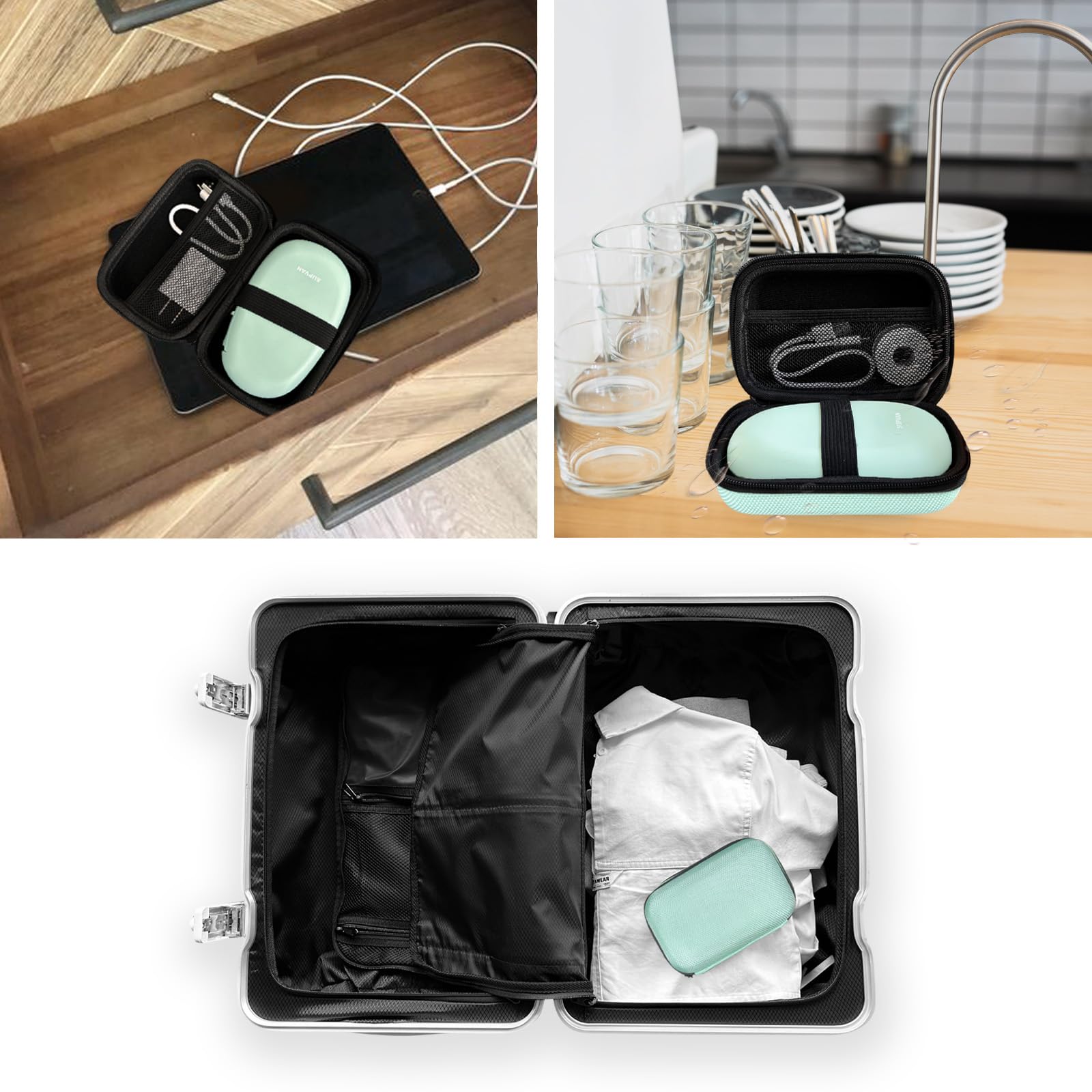 SUPVAN E10/E16 Sac De Rangement Imprimante Étiquettes Bluetooth Portable - Vert (Sac Uniquement)