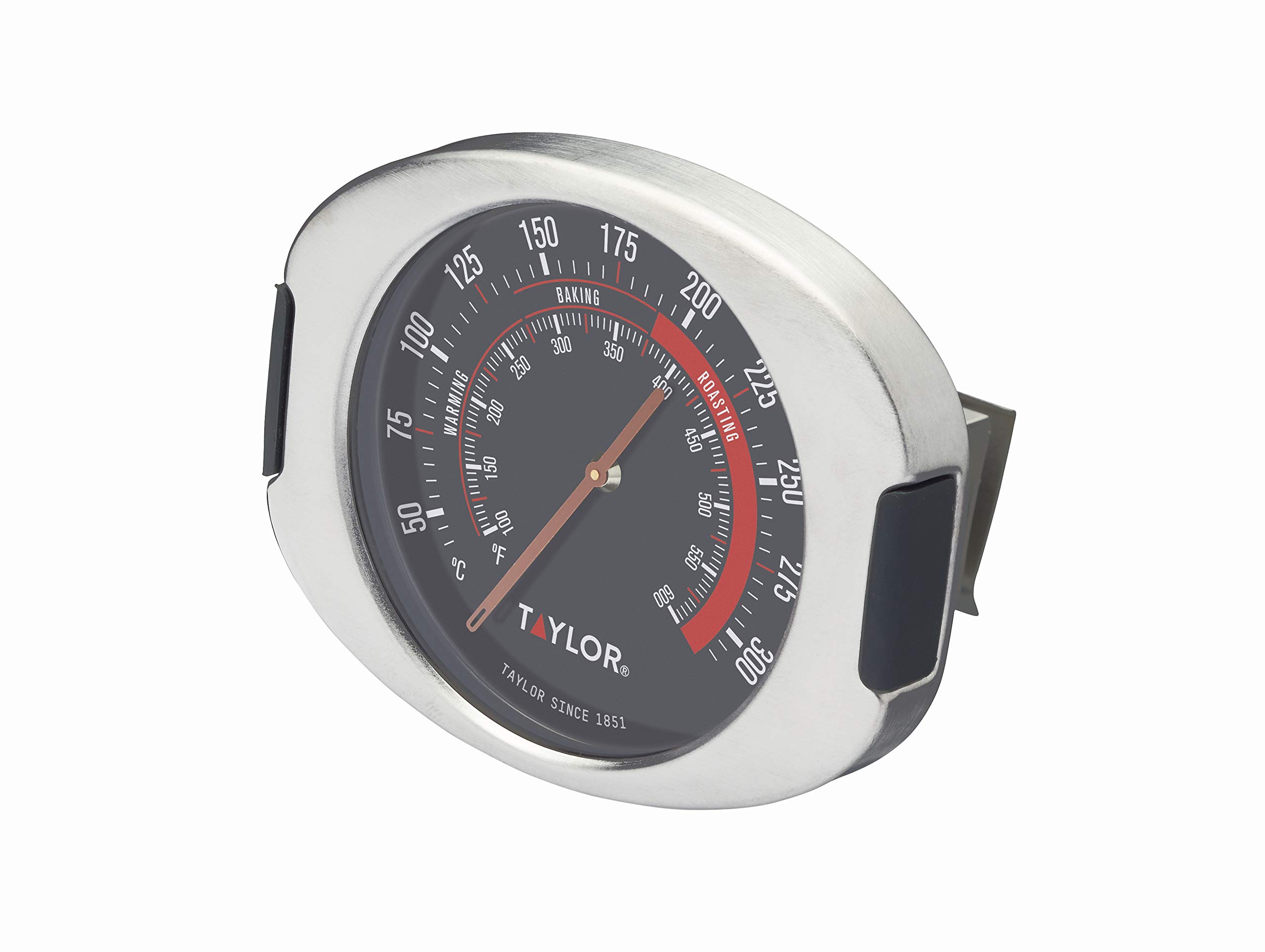 Taylor Pro Termómetro para Horno, Indicador de Temperatura Preciso, adecuado para Cocinar u Hornear, Acero Inoxidable Gris