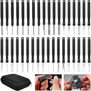 Nizirioo 36 Piece Terminal Removal Tool Set Car Cable Plug Removal Tool with Protective Cover Car Release Tool for Most Connector Terminals