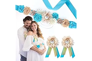 Elegant Maternity Sash and Corsage Set for a Memorable Baby Shower