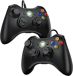 Diswoe 2 Pack Manette pour Xbox 360, 2 Pack Manette PC, J…