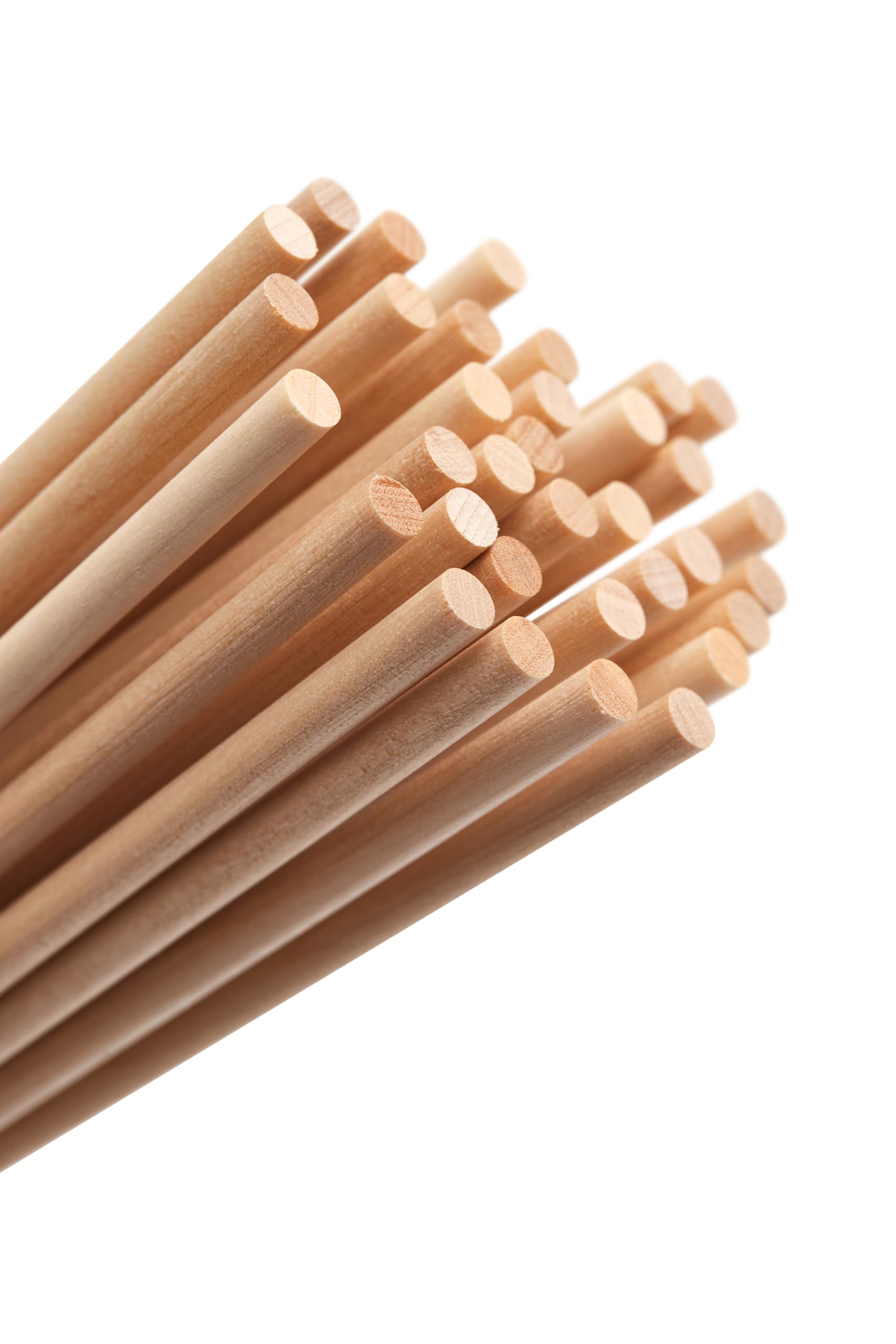 Mendi50 Wooden Sticks 6 mm Round 35 cm