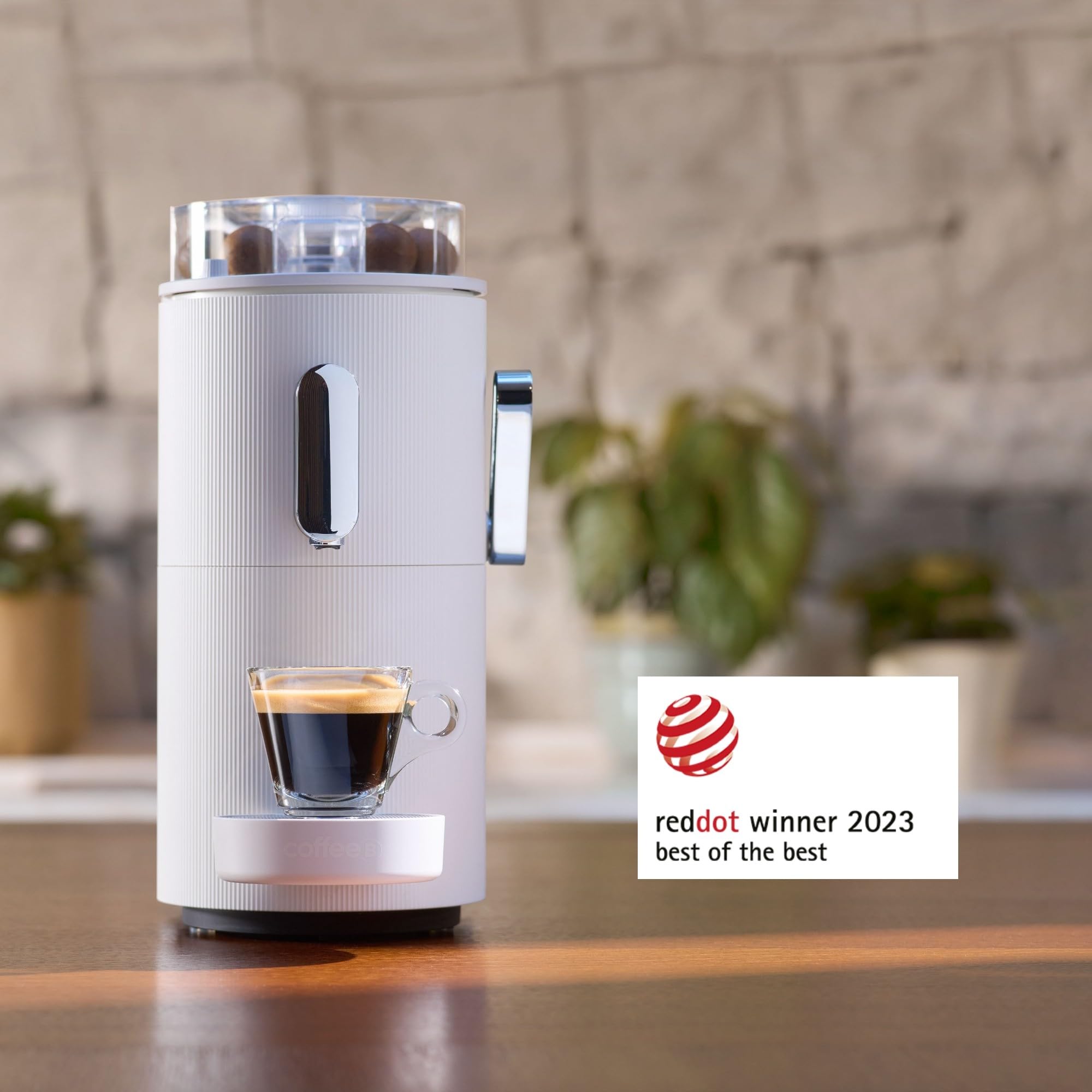 CoffeeB Globe Blanche – machine à café pour boules de café, 1,3 L