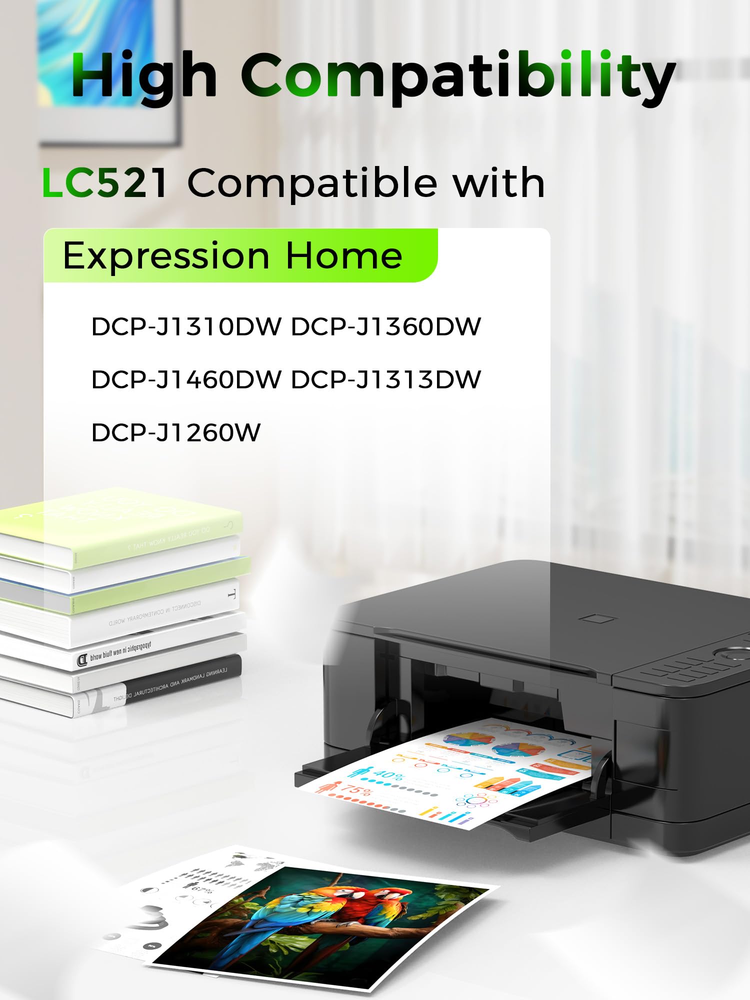 colorfly LC521 LC-521 inktcartridges, compatibel met Brother