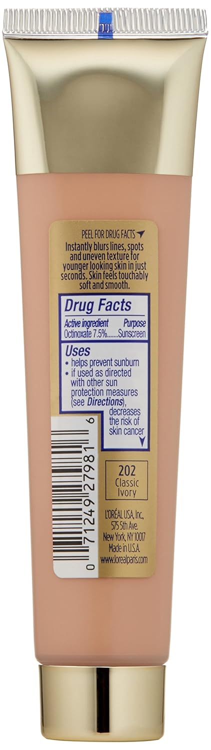 L’Oréal Paris Visible Lift Blur Foundation, 202 Classic Ivory, 1.3 Fluid Ounce