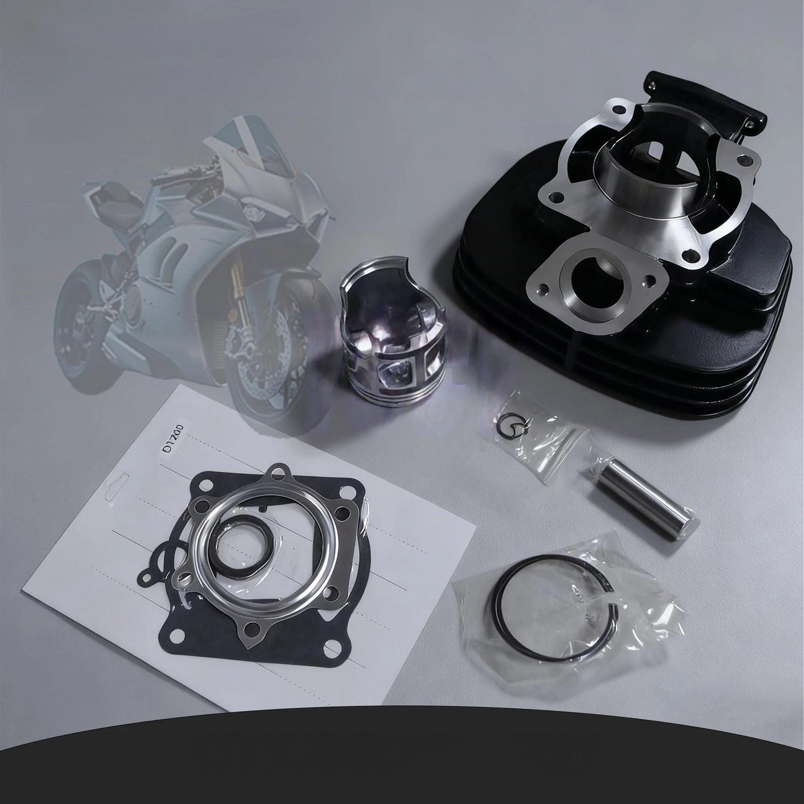 Kit di modifica cilindro moto Kit cilindro motore moto Big Bore 66MM 200CC adatto per DT200 Blaster 200 YFS200 DT YFS 1988-2006